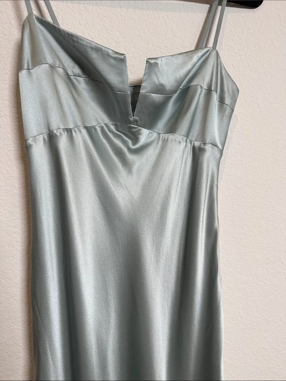 NWT Reformation Brie Silk Aquamarine Slip Maxi Dress - Picture 2 of 7